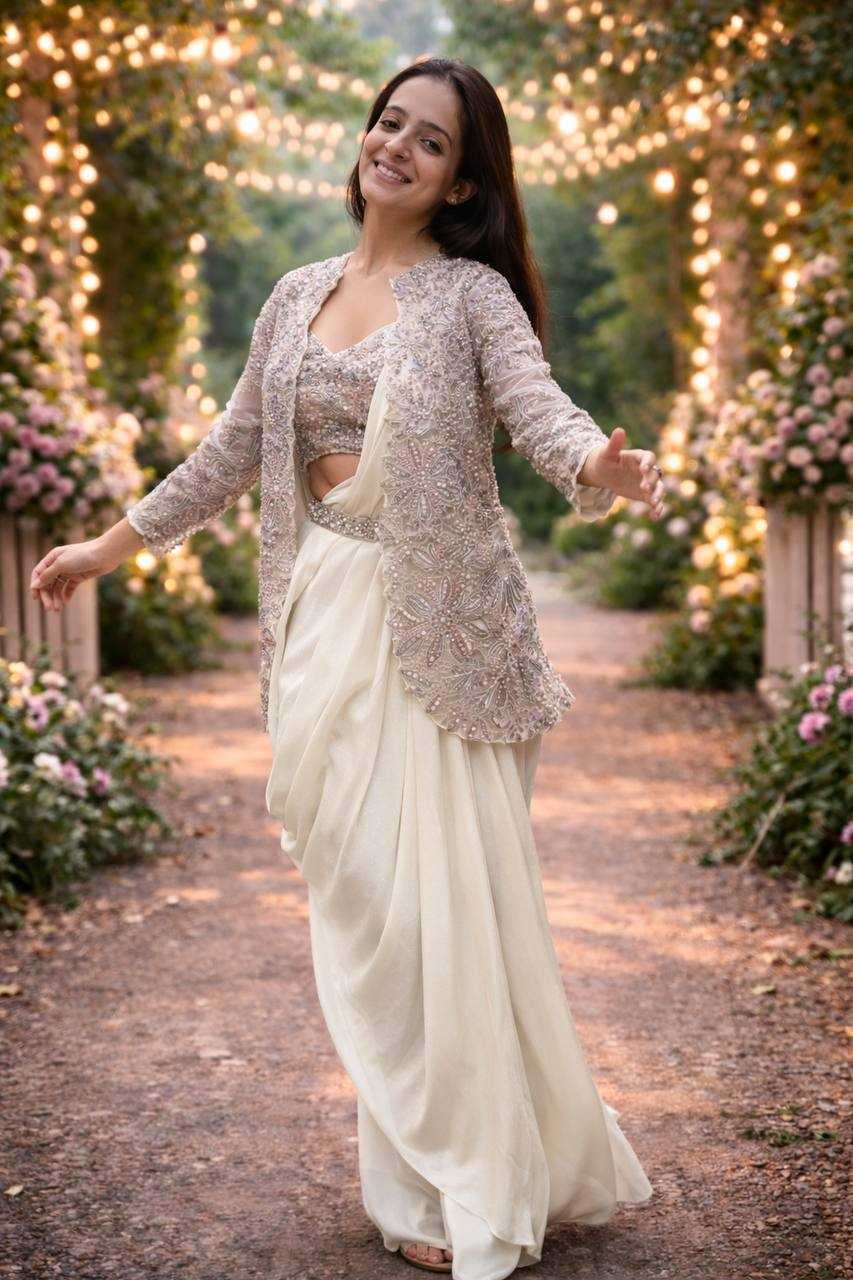 Ynf Crepe Silk KESH558 62 Sarees Wholesale Ready To Wear Sarees Sequence Sarees Embroidered Sarees Manufacturer- Kapda Export