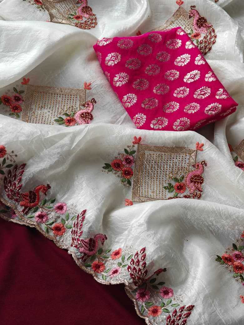 Ynf Crunchi KESH249 1001 Sarees Festive Collections Wholesale Swarovski Sarees Zari Border Sarees Onam Collections Manufacturer- Kapda Export