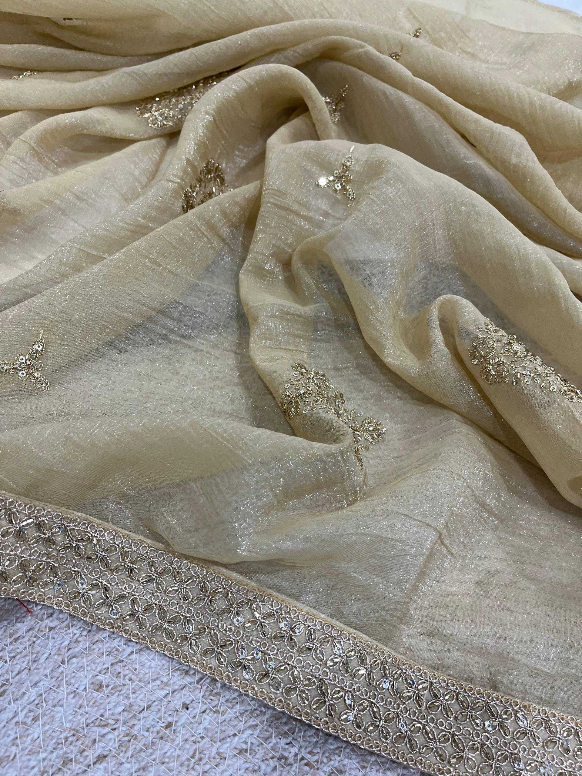 Ynf Crunchi KESH621 6073 Sarees Wholesale Designer Sarees Embroidered Sarees Lace Border Sarees Manufacturer- Kapda Export