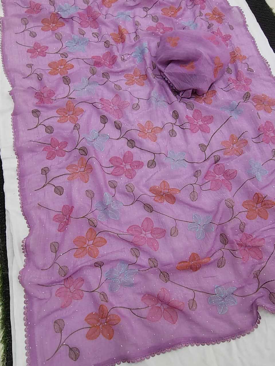 Ynf Crunchi KESH682 Barkat Sarees Wholesale Designer Sarees Butta Sarees Swarovski Sarees Manufacturer- Kapda Export