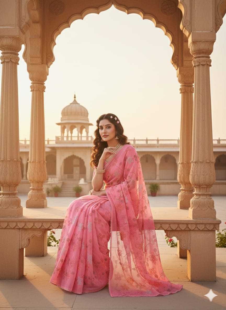 Ynf Crunchi KESH682 Barkat Sarees Wholesale Designer Sarees Butta Sarees Swarovski Sarees Manufacturer- Kapda Export