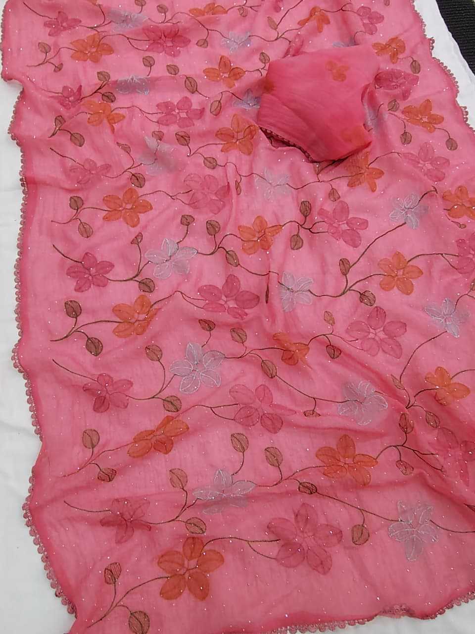 Ynf Crunchi KESH682 Barkat Sarees Wholesale Designer Sarees Butta Sarees Swarovski Sarees Manufacturer- Kapda Export