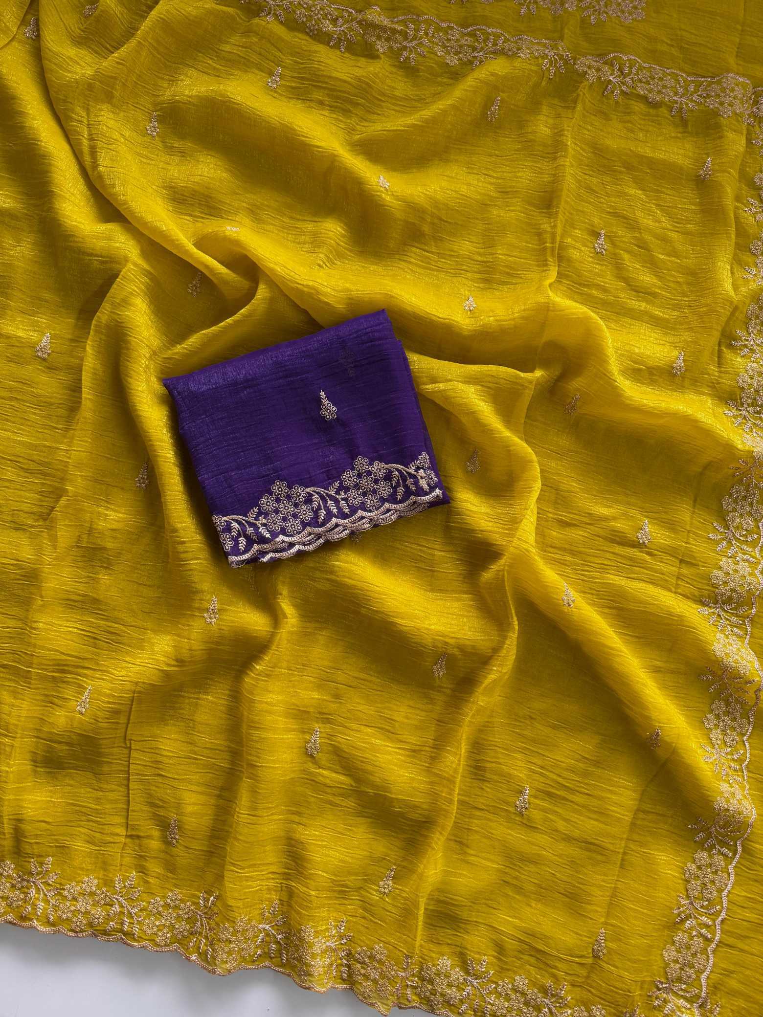 Ynf Crush Silk KESH549 Zohra Silk Sarees Wholesale Soft Silk Sarees Designer Silk Sarees Embroidered Silk Sarees Manufacturer- Kapda Export