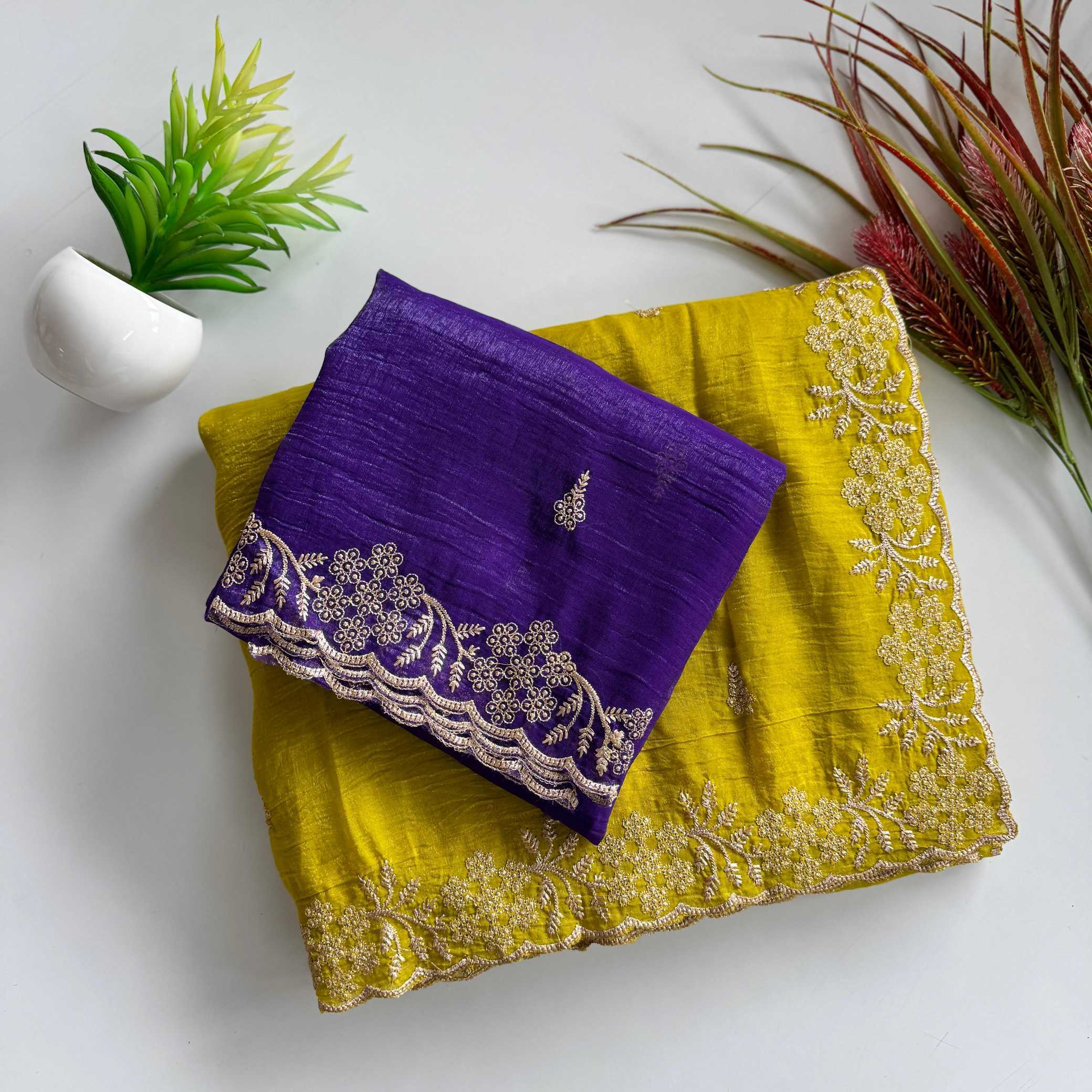 Ynf Crush Silk KESH549 Zohra Silk Sarees Wholesale Soft Silk Sarees Designer Silk Sarees Embroidered Silk Sarees Manufacturer- Kapda Export