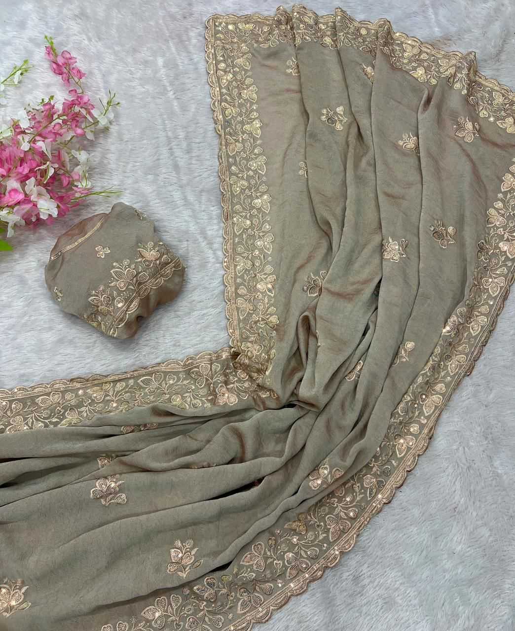 Ynf Crush Silk KESH635 Zeba Silk Sarees Wholesale Soft Silk Sarees Designer Silk Sarees Embroidered Silk Sarees Manufacturer- Kapda Export
