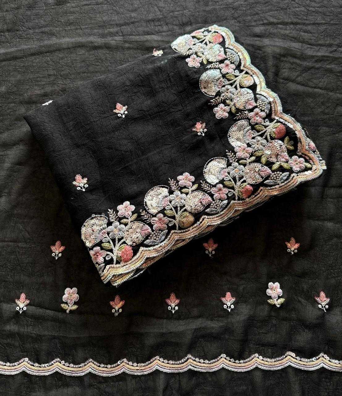 Ynf Crush Silk KESH681 106 Sarees Festive Collections Wholesale Embroidered Sarees Silk Sarees Sarees With Blouse Manufacturer- Kapda Export