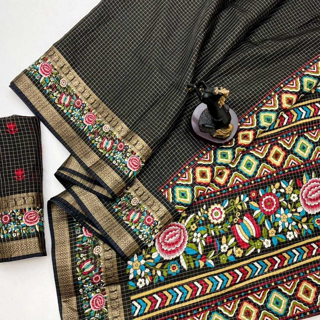 Ynf Dola Silk KESH554 BLK Sarees Wholesale Designer Sarees Zari Border Sarees Traditional Sarees Manufacturer- Kapda Export