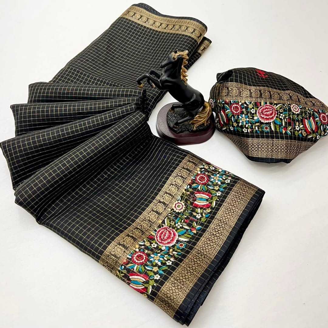 Ynf Dola Silk KESH554 BLK Sarees Wholesale Designer Sarees Zari Border Sarees Traditional Sarees Manufacturer- Kapda Export