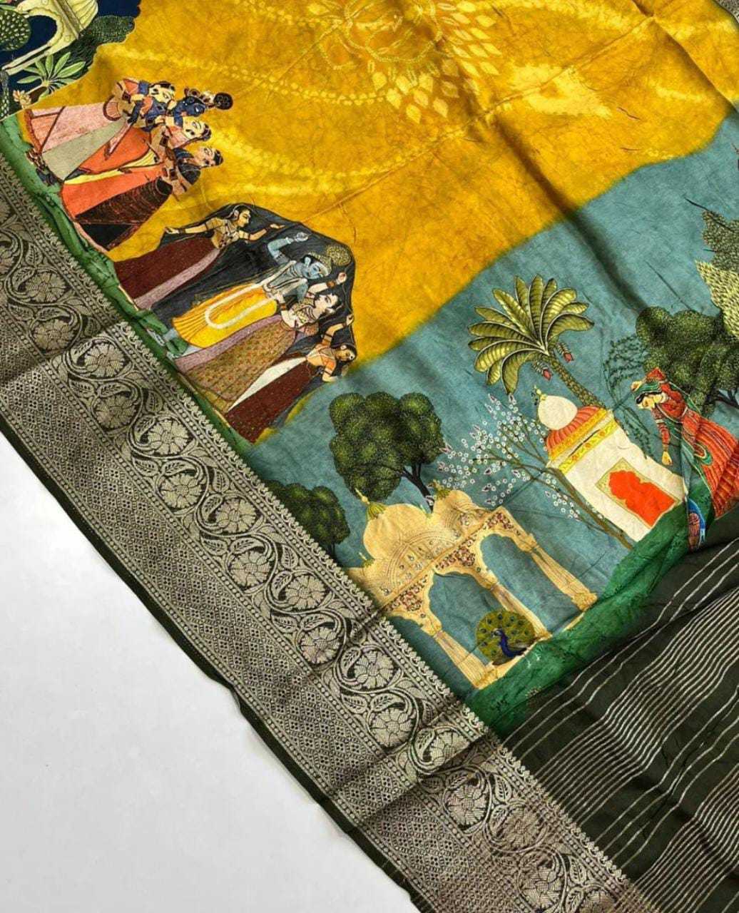 Ynf Dola Silk KESH575 Ghazala Silk Sarees Wholesale Dola Silk Sarees Designer Silk Sarees Kalamkari Silk Sarees Manufacturer- Kapda Export