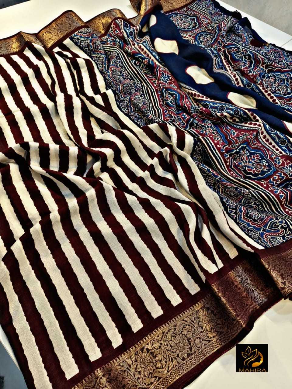 Ynf Dola Silk KESH575 Ibtisam Sarees Silk Sarees Wholesale Dola Silk Sarees Ajrakh Sarees Designer Silk Sarees Manufacturer- Kapda Export