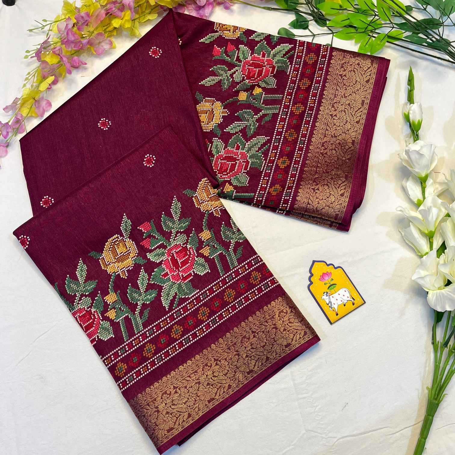 Ynf Dola Silk KESH729 Jarika 10 Silk Sarees Wholesale Dola Silk Sarees Printed Silk Saree Designer Silk Sarees Manufacturer- Kapda Export