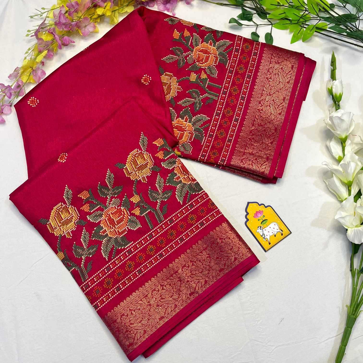 Ynf Dola Silk KESH729 Jarika 10 Silk Sarees Wholesale Dola Silk Sarees Printed Silk Saree Designer Silk Sarees Manufacturer- Kapda Export