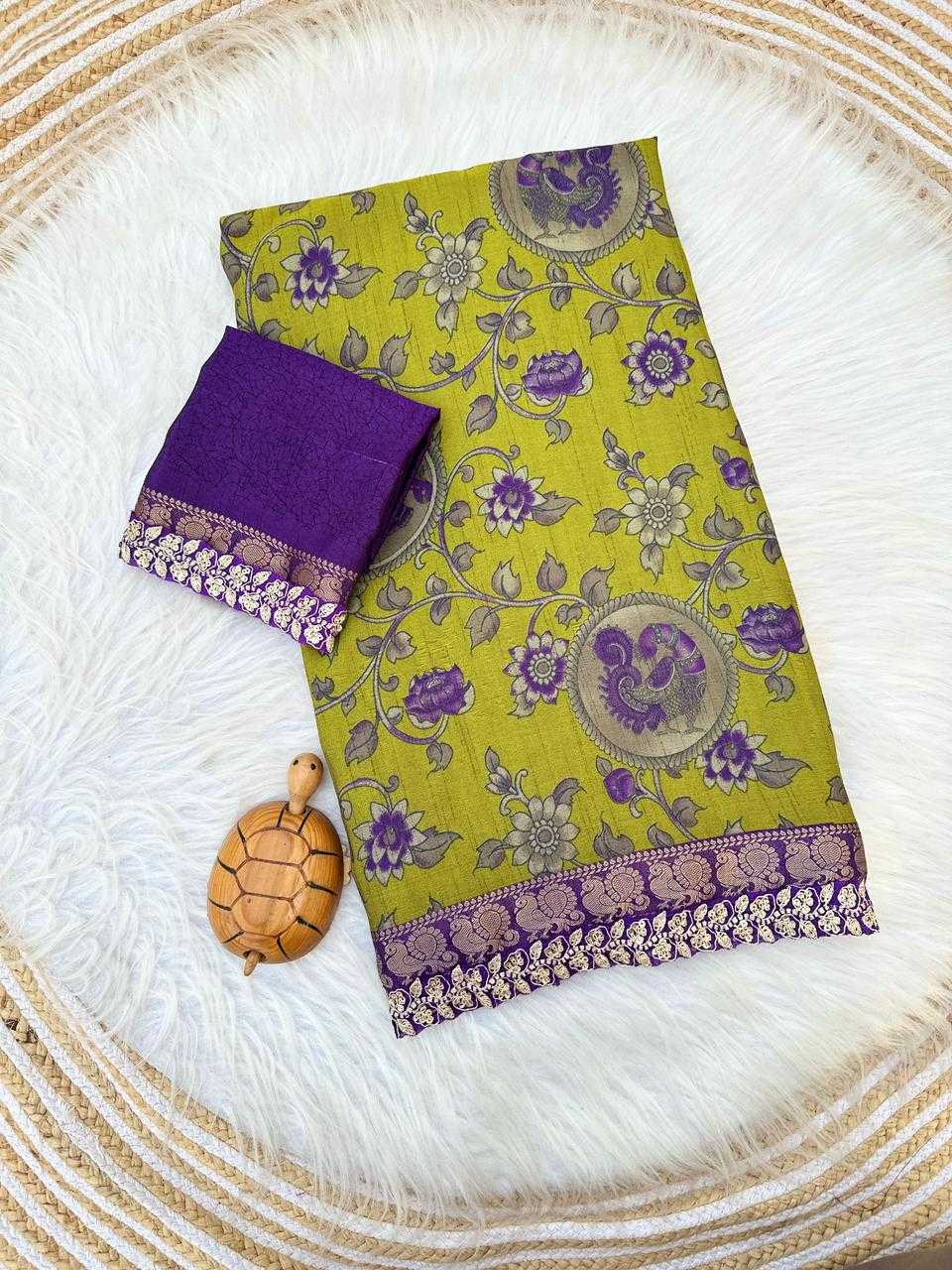 Ynf Dola Silk KESH737 Hameeda Silk Sarees Wholesale Soft Silk Sarees Printed Silk Saree Kalamkari Silk Sarees Manufacturer- Kapda Export