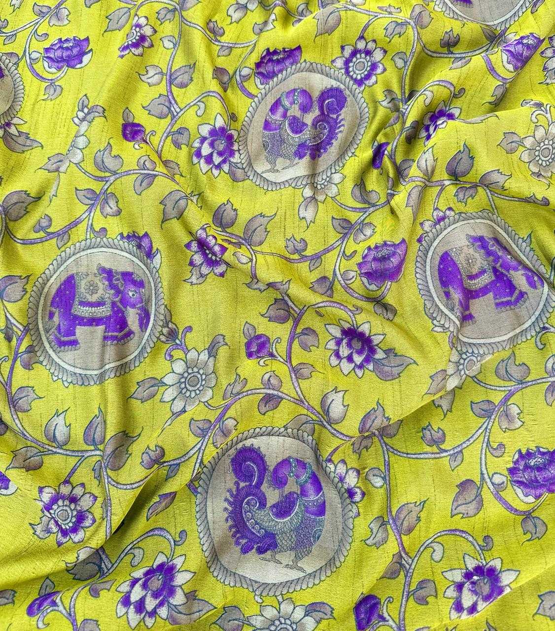 Ynf Dola Silk KESH737 Hameeda Silk Sarees Wholesale Soft Silk Sarees Printed Silk Saree Kalamkari Silk Sarees Manufacturer- Kapda Export