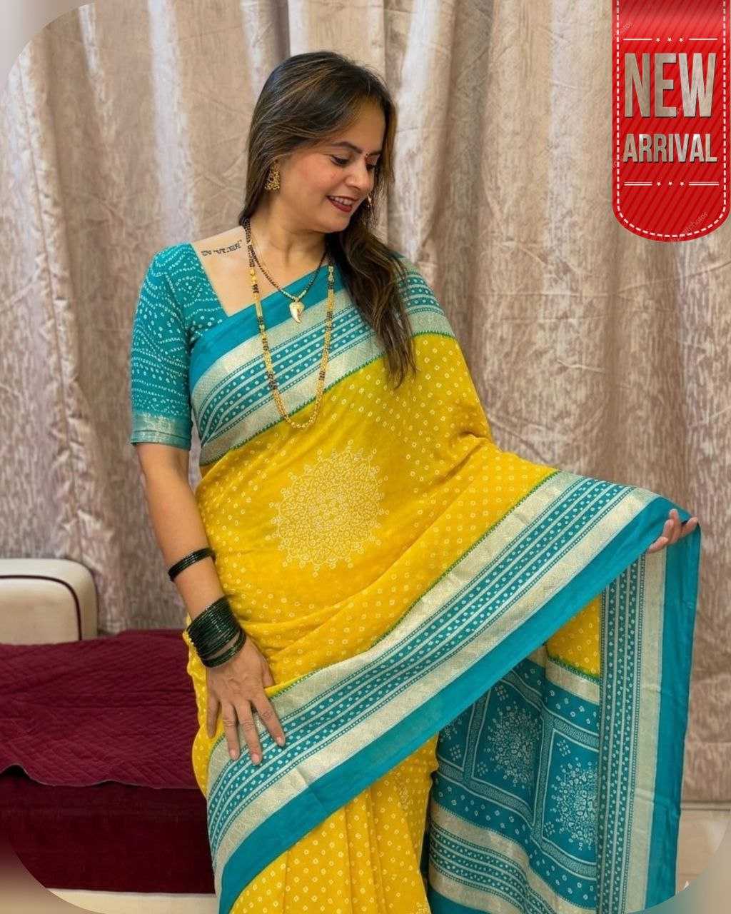 Ynf Dull Moss KESH554 RAMBHA Sarees Wholesale Designer Sarees Traditional Sarees Bandhani Sarees Manufacturer- Kapda Export