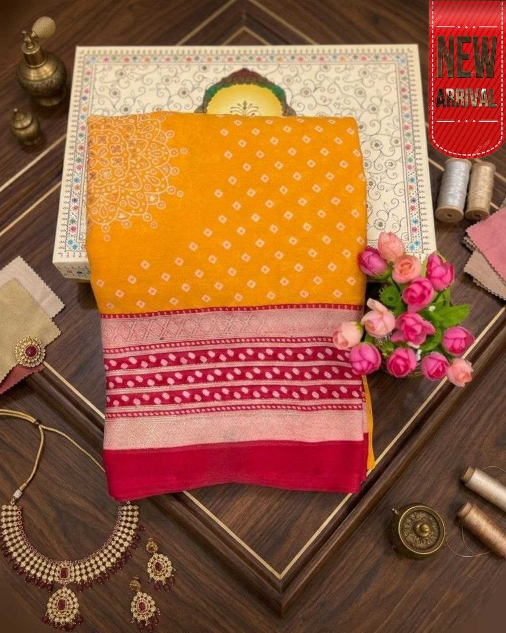 Ynf Dull Moss KESH554 RAMBHA Sarees Wholesale Designer Sarees Traditional Sarees Bandhani Sarees Manufacturer- Kapda Export