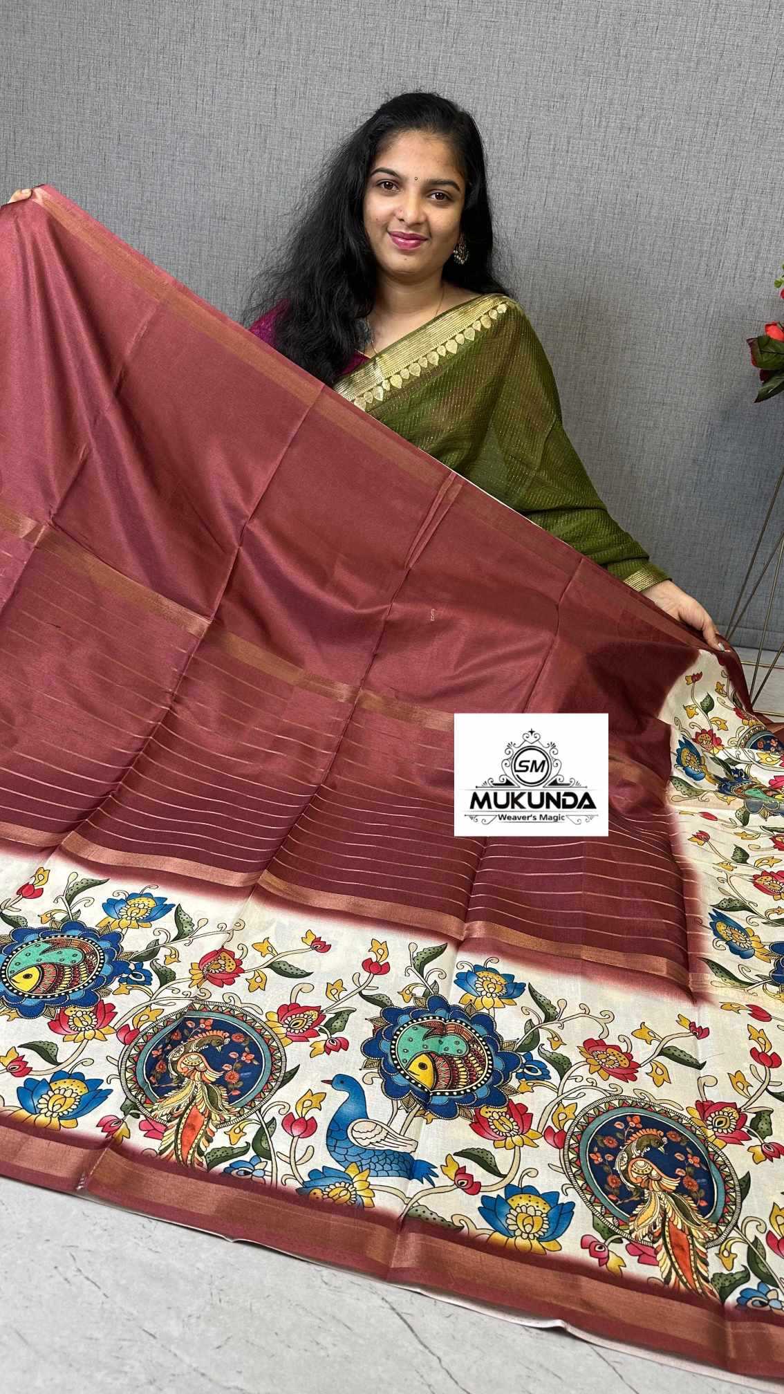 Ynf Fancy KESH575 Jaseena Sarees Wholesale Designer Sarees Kalamkari Sarees Traditional Sarees Manufacturer- Kapda Export