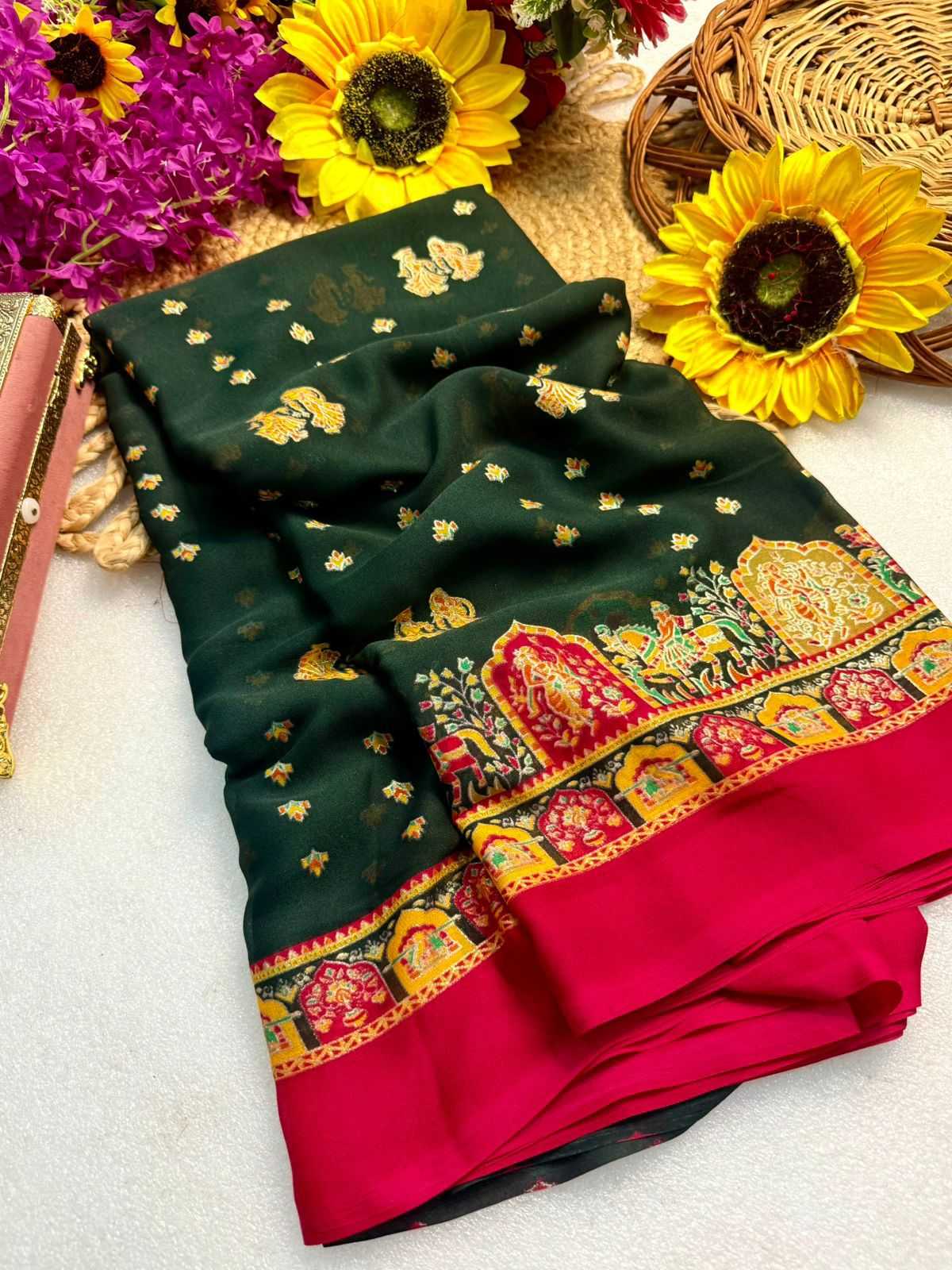 Ynf Fancy KESH576 Adhyaana Sarees Wholesale Designer Sarees Zari Border Sarees Traditional Sarees Manufacturer- Kapda Export