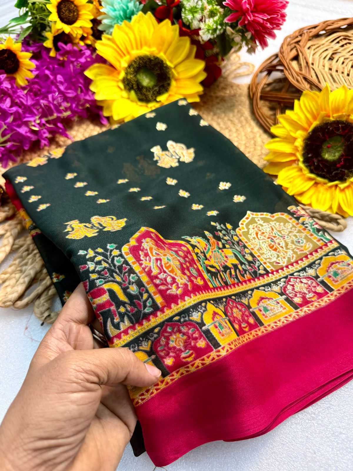 Ynf Fancy KESH576 Adhyaana Sarees Wholesale Designer Sarees Zari Border Sarees Traditional Sarees Manufacturer- Kapda Export