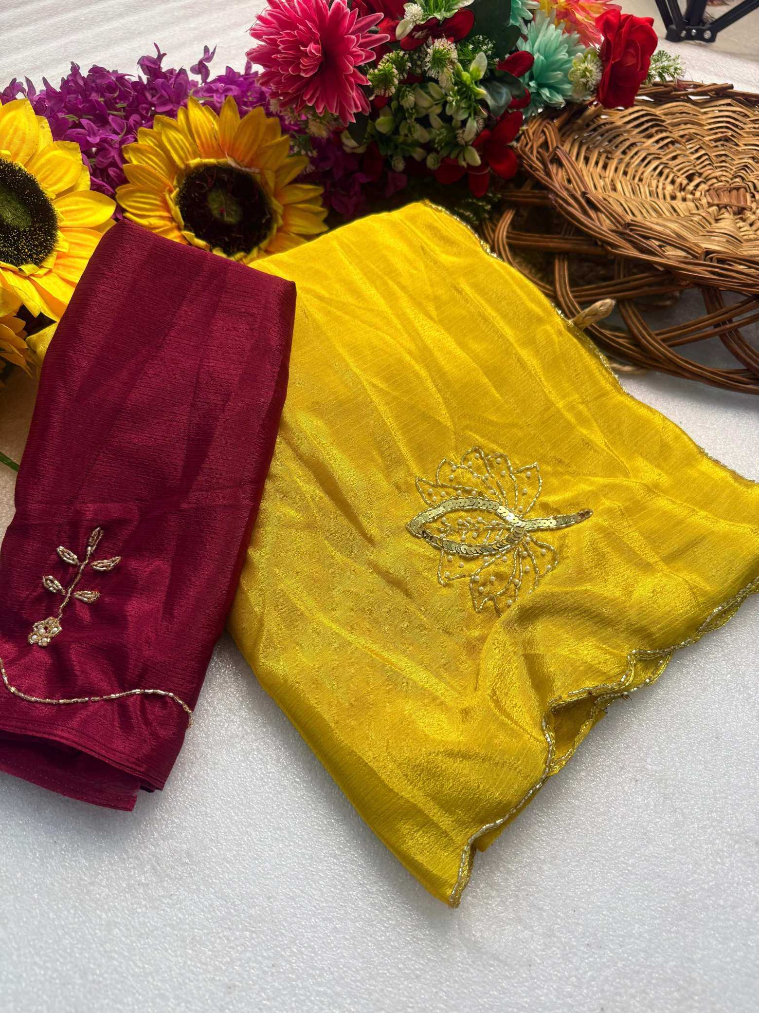 Ynf Fancy KESH576 Ahliza Sarees Wholesale Designer Sarees Sequence Sarees Hand Work Sarees Manufacturer- Kapda Export