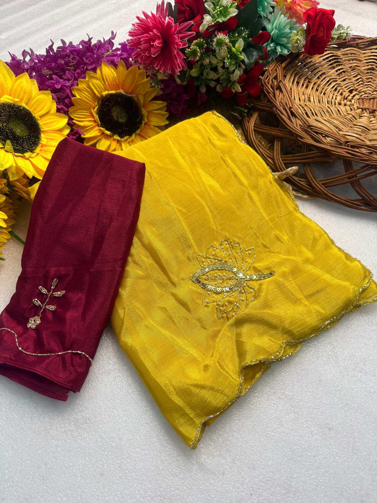 Ynf Fancy KESH576 Ahliza Sarees Wholesale Designer Sarees Sequence Sarees Hand Work Sarees Manufacturer- Kapda Export