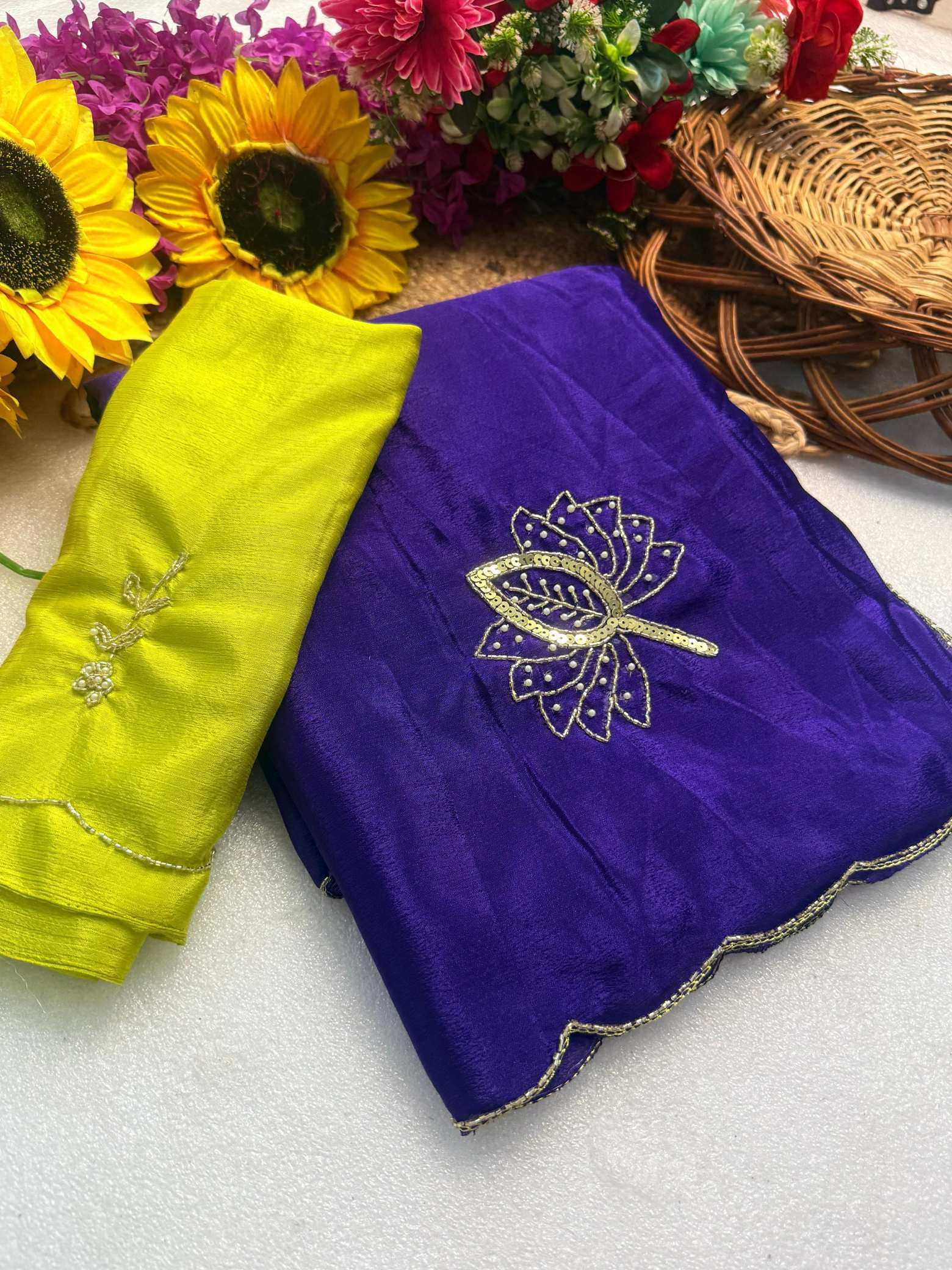 Ynf Fancy KESH576 Ahliza Sarees Wholesale Designer Sarees Sequence Sarees Hand Work Sarees Manufacturer- Kapda Export