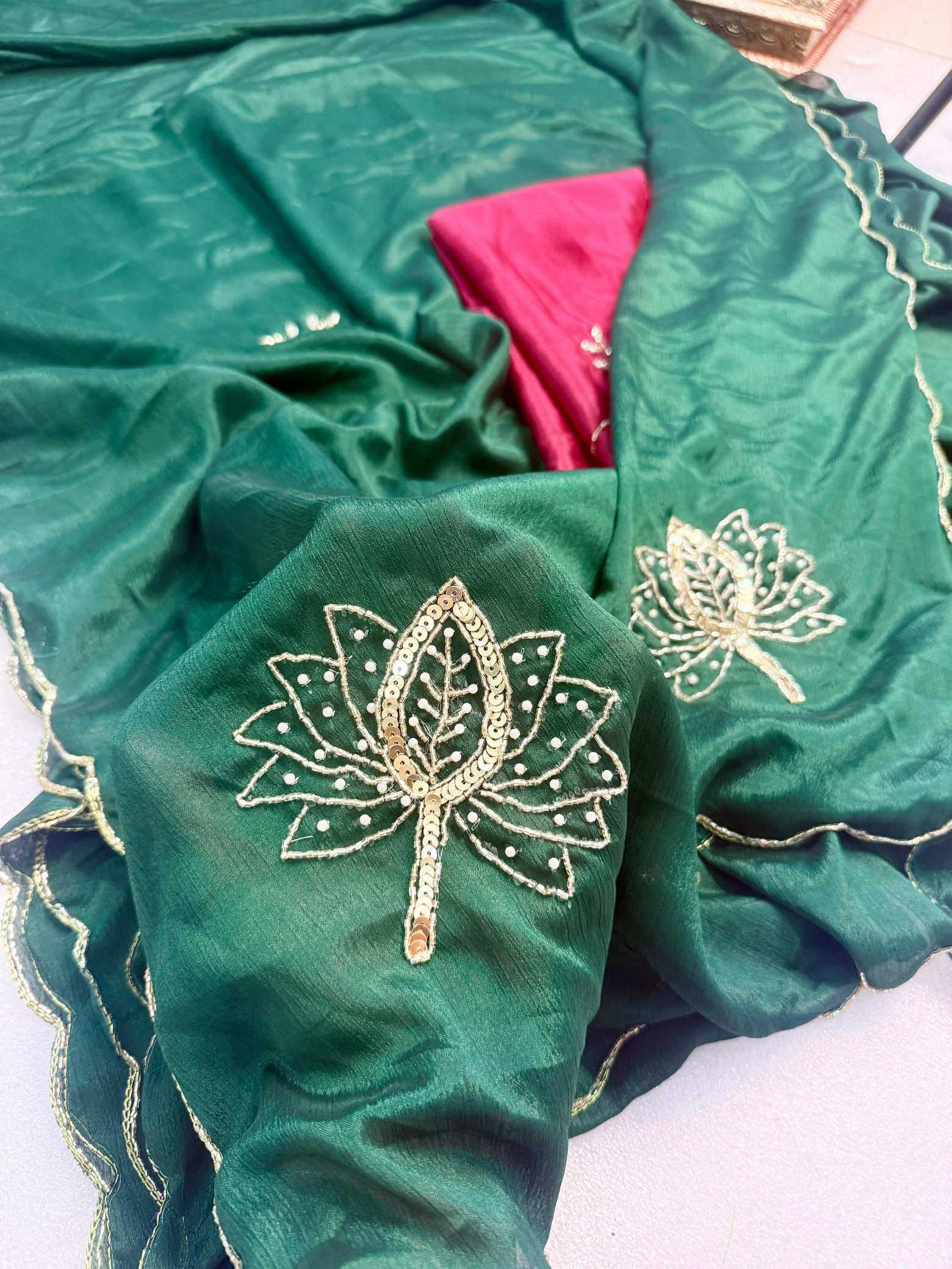 Ynf Fancy KESH576 Ahliza Sarees Wholesale Designer Sarees Sequence Sarees Hand Work Sarees Manufacturer- Kapda Export