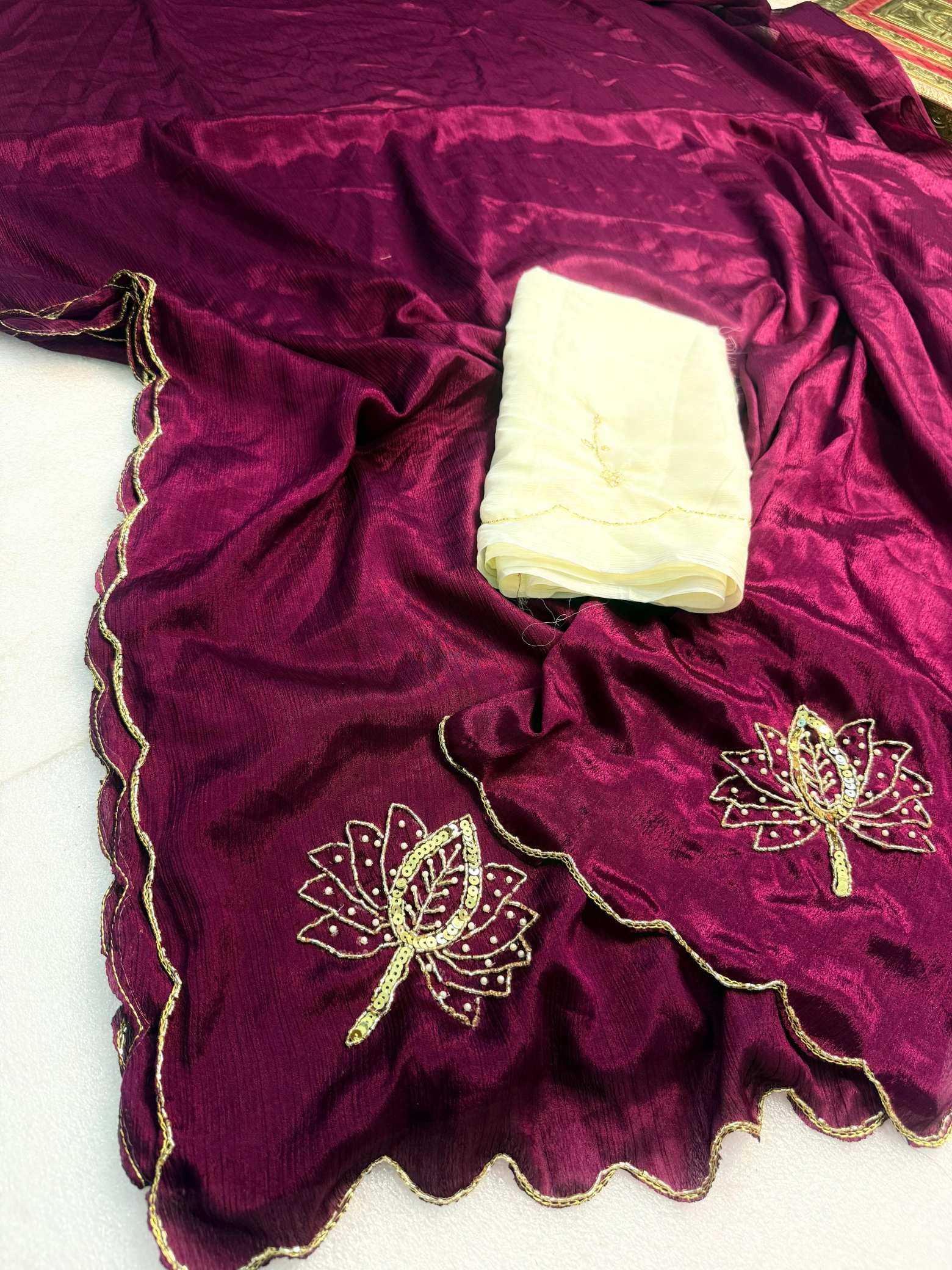 Ynf Fancy KESH576 Ahliza Sarees Wholesale Designer Sarees Sequence Sarees Hand Work Sarees Manufacturer- Kapda Export