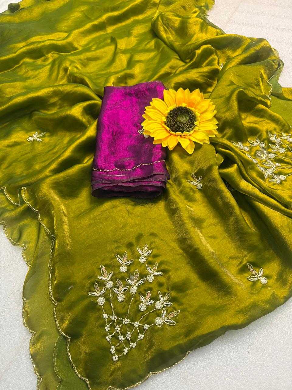 Ynf Fancy KESH576 Zareesha Sarees Wholesale Designer Sarees Hand Work Sarees Traditional Sarees Manufacturer- Kapda Export