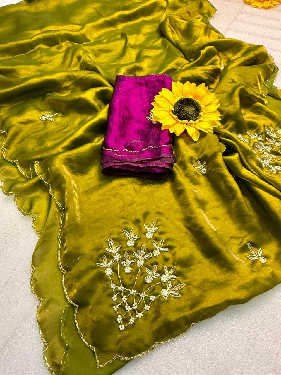 Ynf Fancy KESH576 Zareesha Sarees Wholesale Designer Sarees Hand Work Sarees Traditional Sarees Manufacturer- Kapda Export