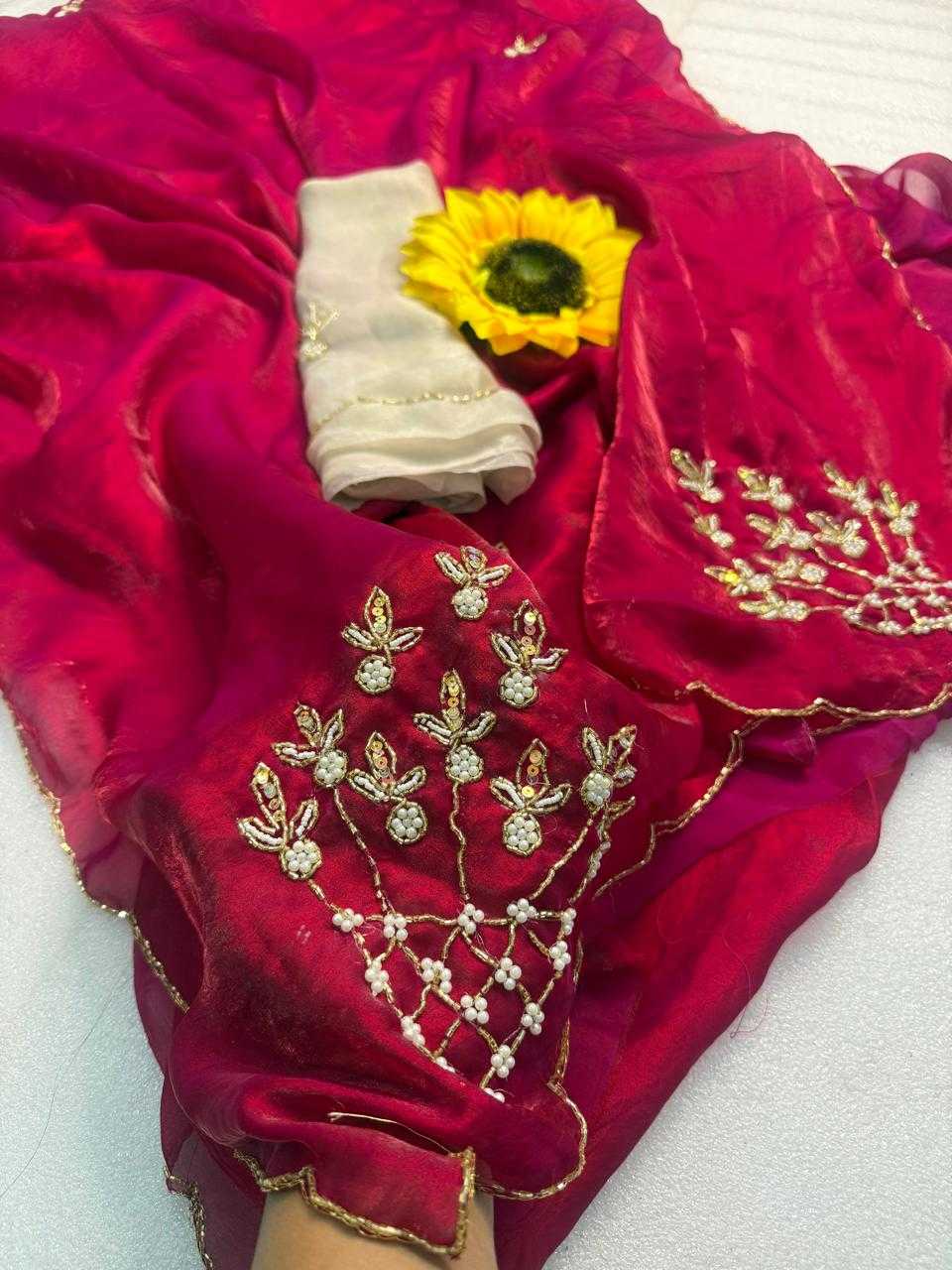 Ynf Fancy KESH576 Zareesha Sarees Wholesale Designer Sarees Hand Work Sarees Traditional Sarees Manufacturer- Kapda Export