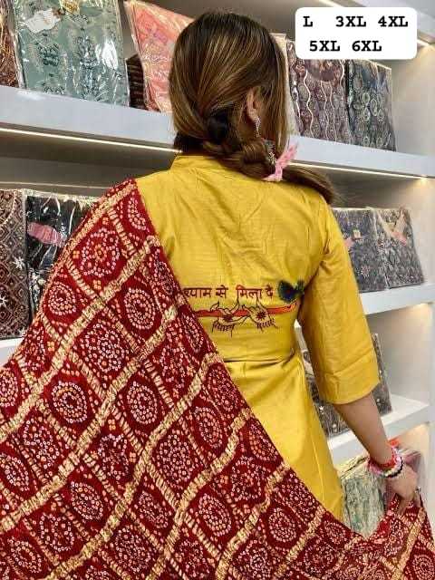 Ynf Fancy KESH594 Afzana Kurti Plus Size Collections Wholesale Festive Kurtis Designer Kurtis Bandhani Kurtis Manufacturer- Kapda Export