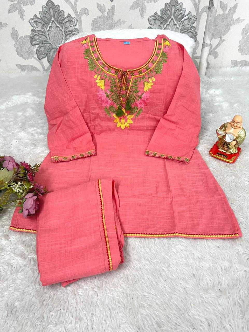 Ynf Fancy KESH594 Bhaavya Kurti Plus Size Collections Wholesale Designer Kurtis Cotton Kurtis Embroidered Kurtis Manufacturer- Kapda Export