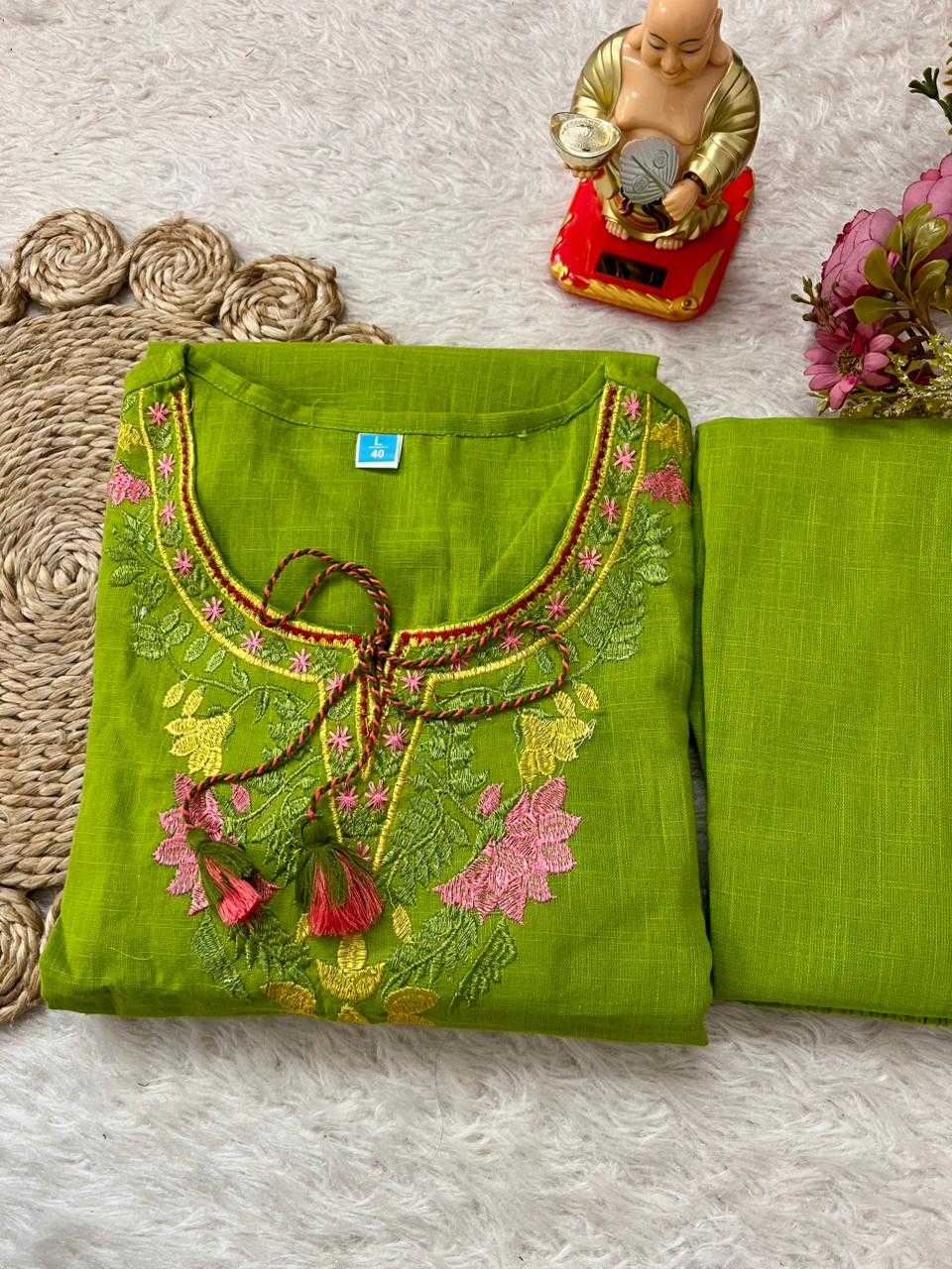 Ynf Fancy KESH594 Bhaavya Kurti Plus Size Collections Wholesale Designer Kurtis Cotton Kurtis Embroidered Kurtis Manufacturer- Kapda Export