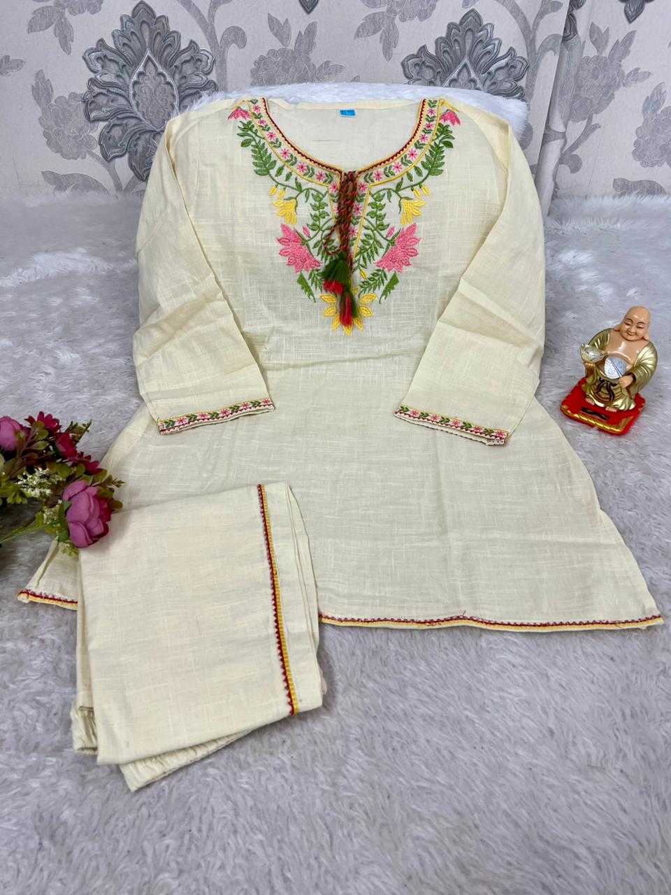 Ynf Fancy KESH594 Bhaavya Kurti Plus Size Collections Wholesale Designer Kurtis Cotton Kurtis Embroidered Kurtis Manufacturer- Kapda Export