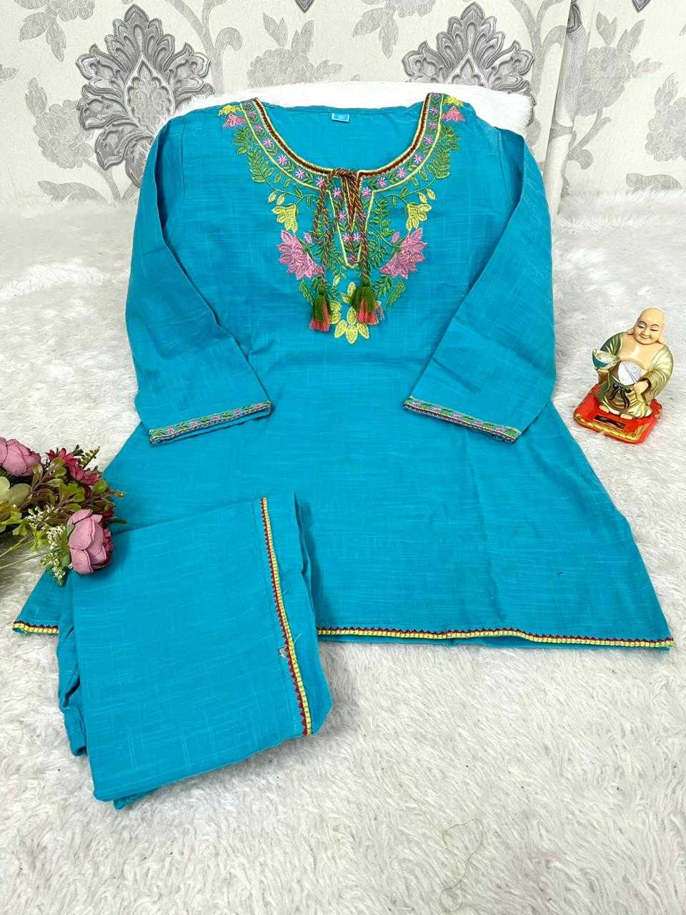 Ynf Fancy KESH594 Bhaavya Kurti Plus Size Collections Wholesale Designer Kurtis Cotton Kurtis Embroidered Kurtis Manufacturer- Kapda Export