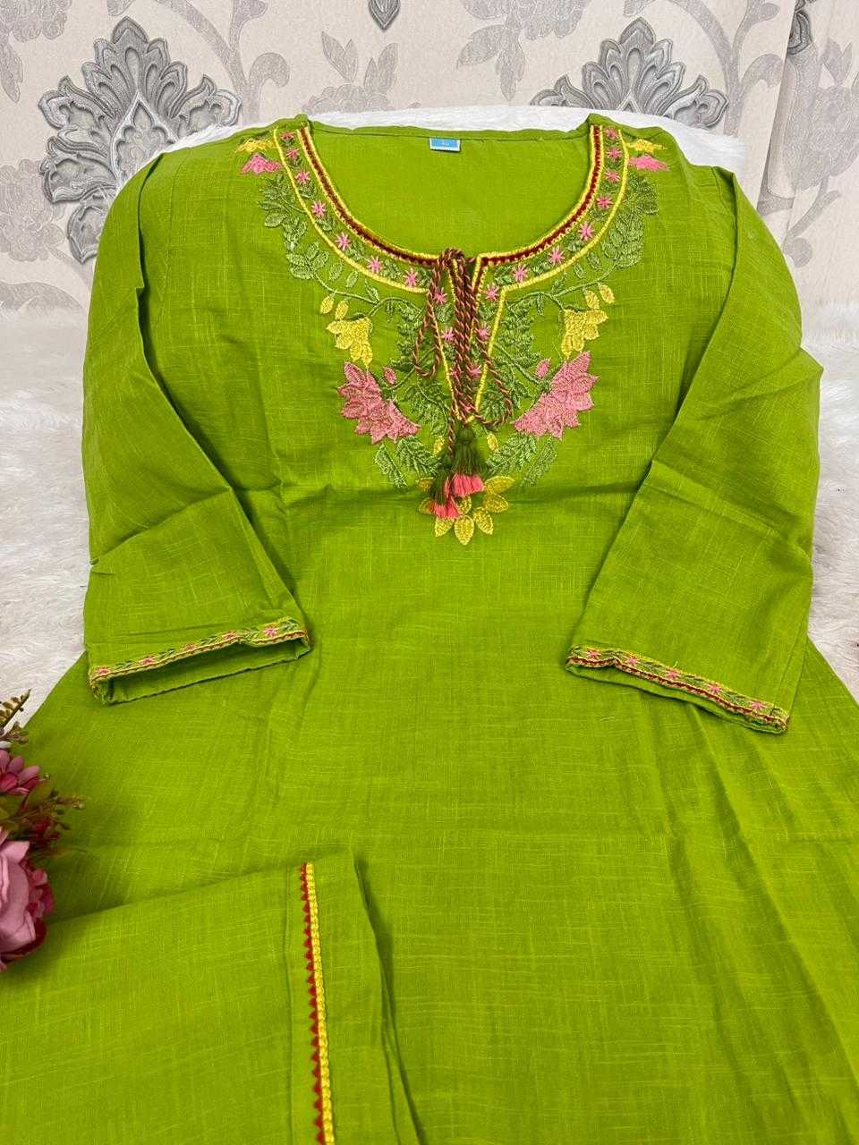 Ynf Fancy KESH594 Bhaavya Kurti Plus Size Collections Wholesale Designer Kurtis Cotton Kurtis Embroidered Kurtis Manufacturer- Kapda Export