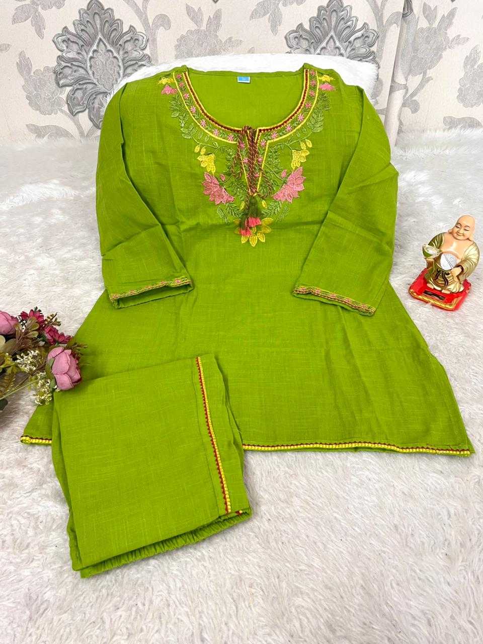 Ynf Fancy KESH594 Bhaavya Kurti Plus Size Collections Wholesale Designer Kurtis Cotton Kurtis Embroidered Kurtis Manufacturer- Kapda Export