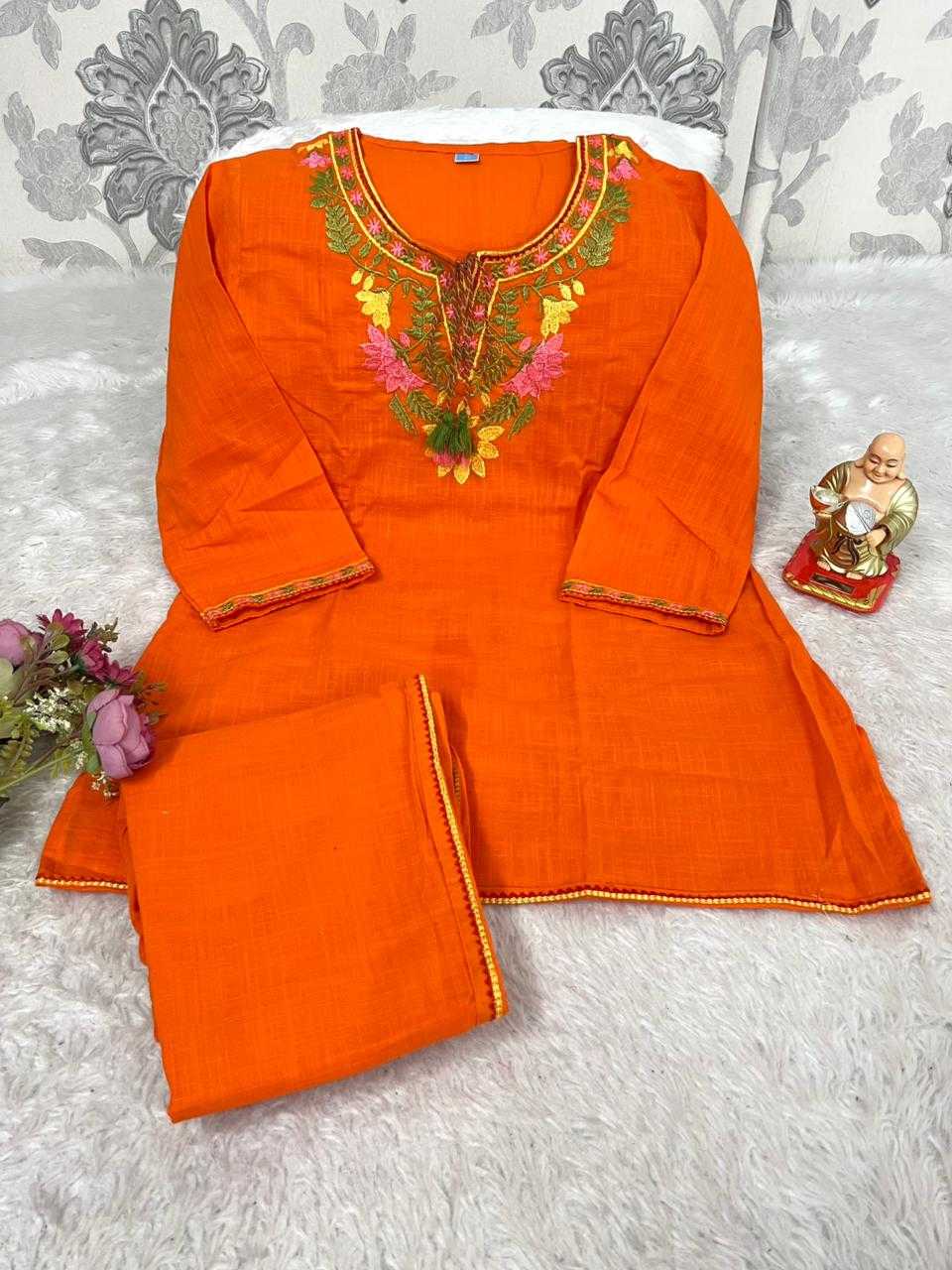 Ynf Fancy KESH594 Bhaavya Kurti Plus Size Collections Wholesale Designer Kurtis Cotton Kurtis Embroidered Kurtis Manufacturer- Kapda Export