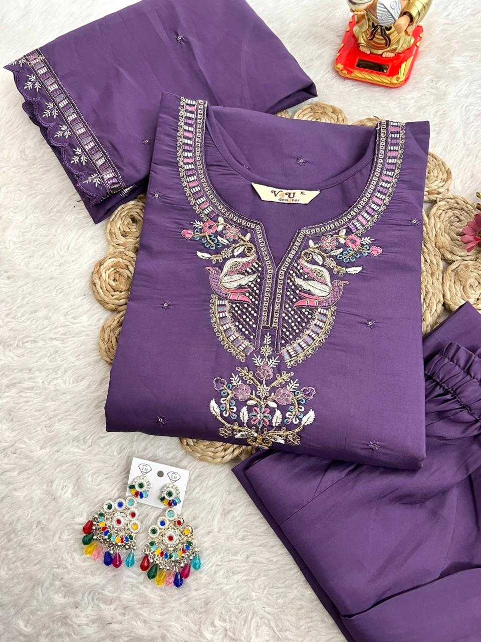 Ynf Fancy KESH594 Laavya Kurti Plus Size Collections Wholesale Embroidered Kurtis Handloom Kurtis Kurti With Palazzo Manufacturer- Kapda Export