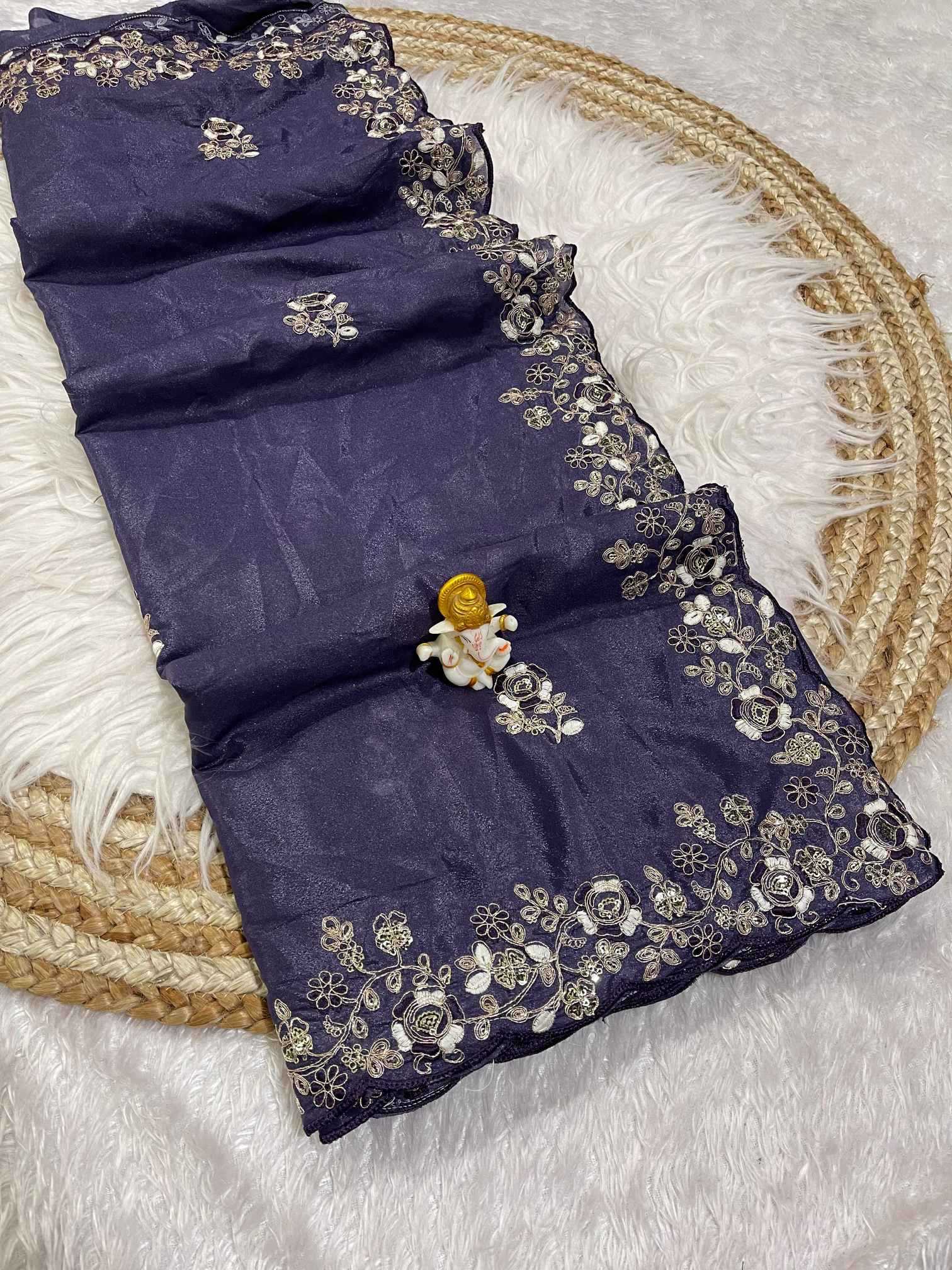 Ynf Fancy KESH725 Aakritiyaa Sarees Wholesale Designer Sarees Embroidered Sarees Cutwork Saree Manufacturer- Kapda Export