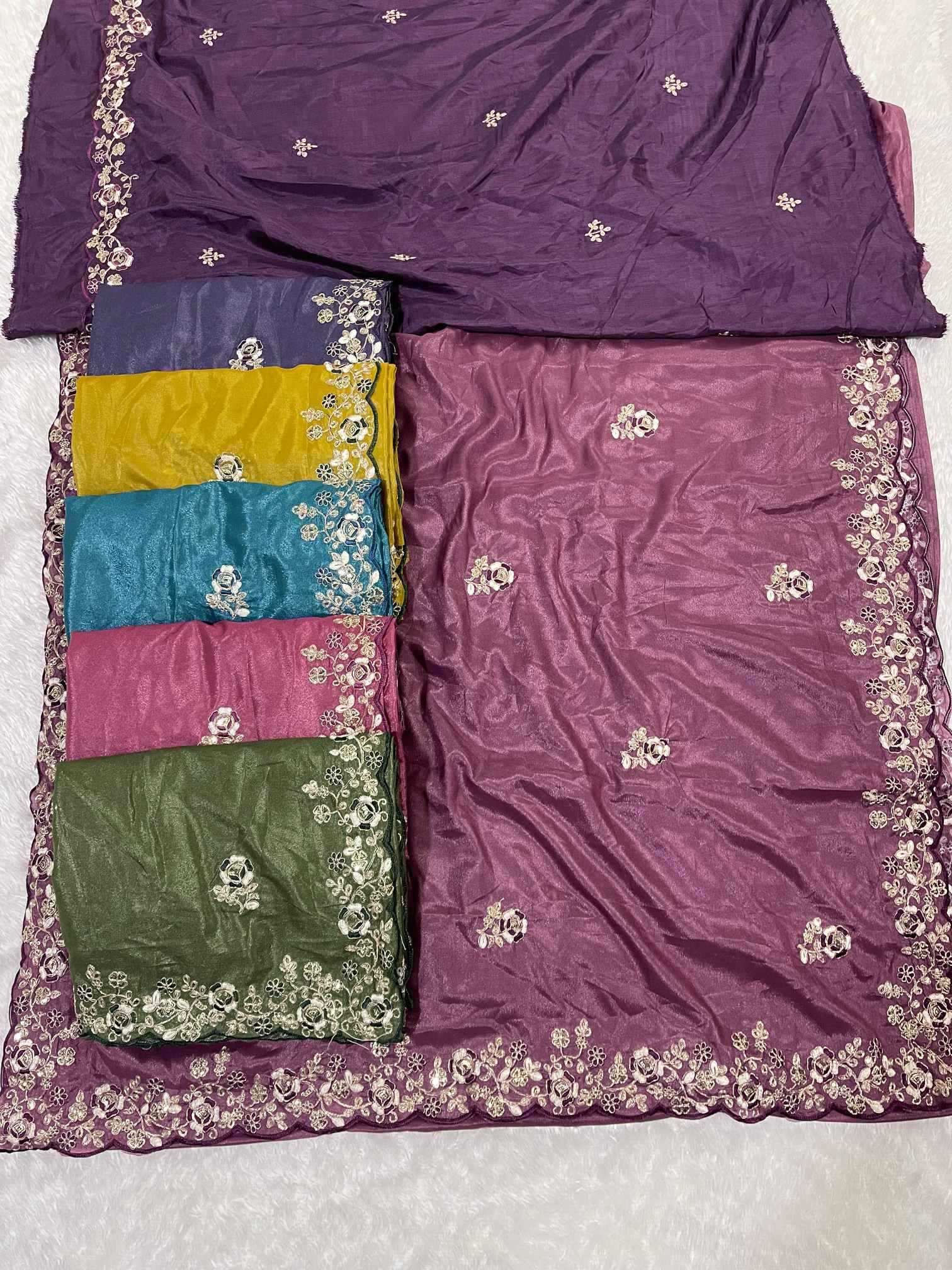 Ynf Fancy KESH725 Aakritiyaa Sarees Wholesale Designer Sarees Embroidered Sarees Cutwork Saree Manufacturer- Kapda Export