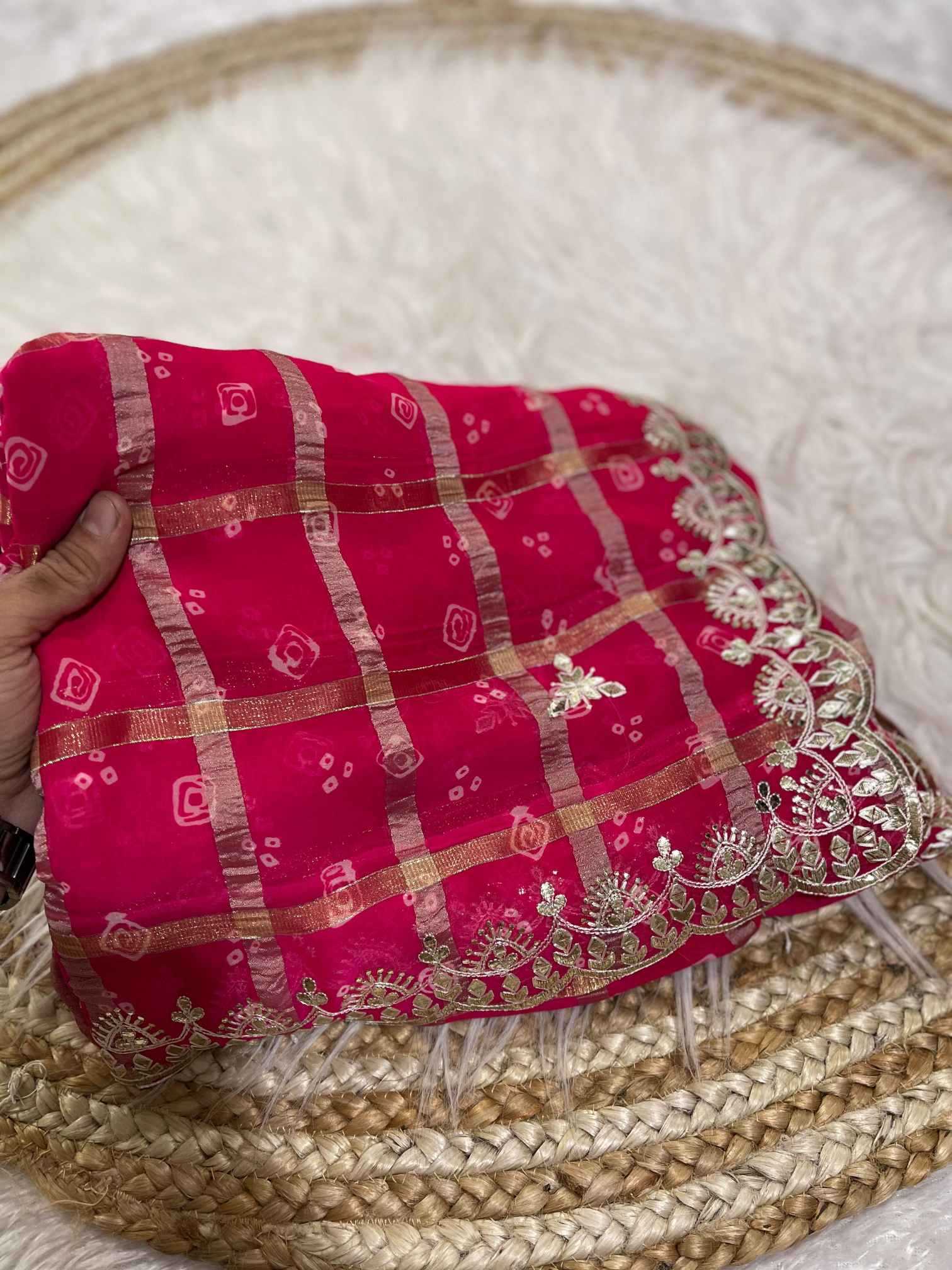 Ynf Fancy KESH725 Aamiraana Sarees Wholesale Designer Sarees Gota Patti Sarees Bandhani Sarees Manufacturer- Kapda Export