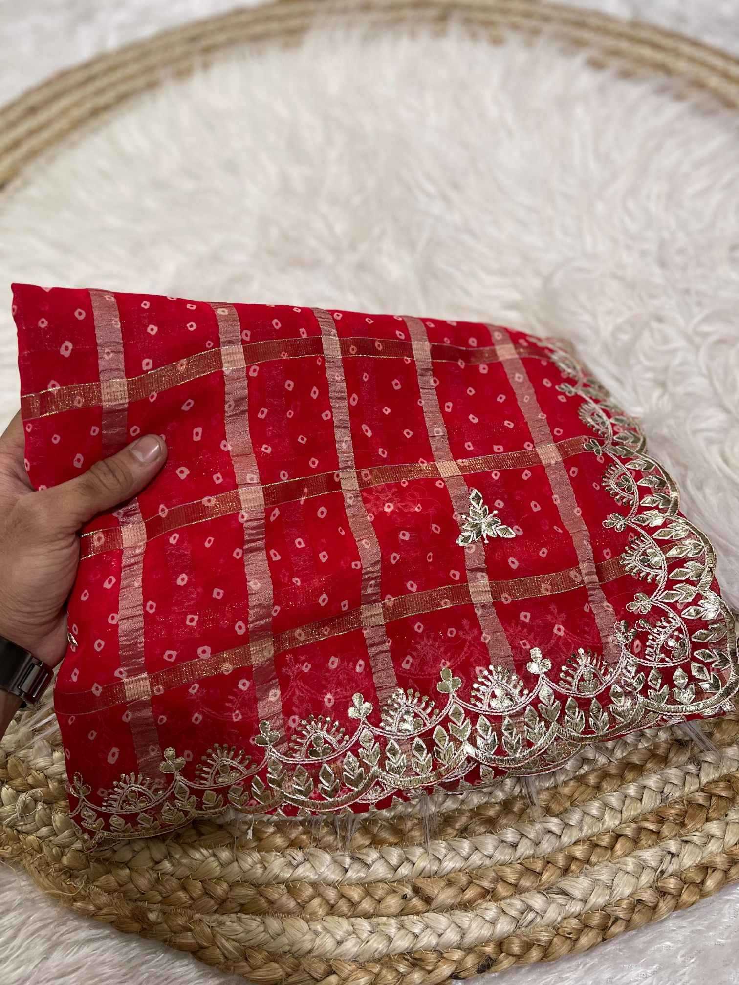 Ynf Fancy KESH725 Aamiraana Sarees Wholesale Designer Sarees Gota Patti Sarees Bandhani Sarees Manufacturer- Kapda Export