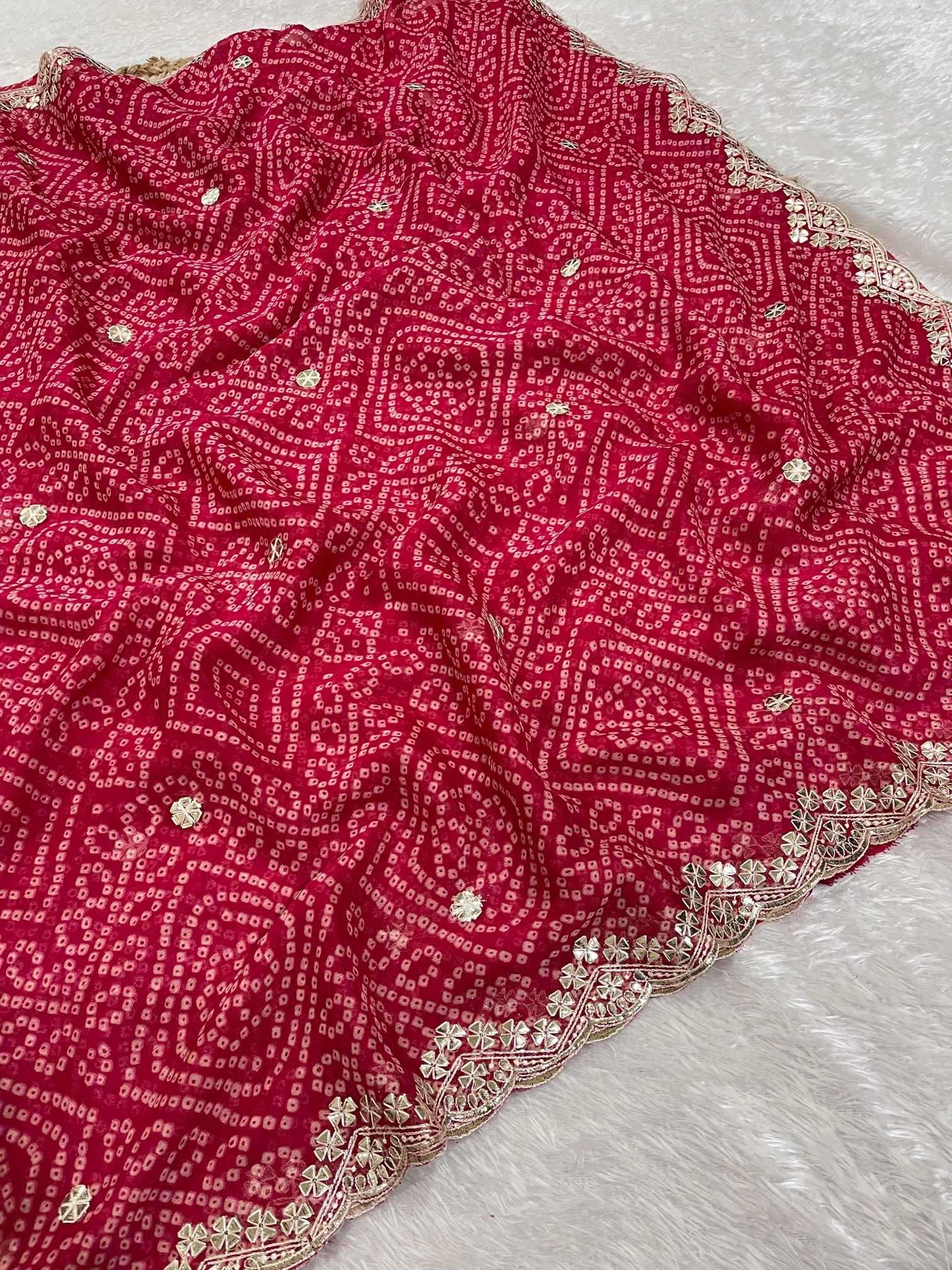 Ynf Fancy KESH725 Ahlina Sarees Wholesale Designer Sarees Gota Patti Sarees Bandhani Sarees Manufacturer- Kapda Export