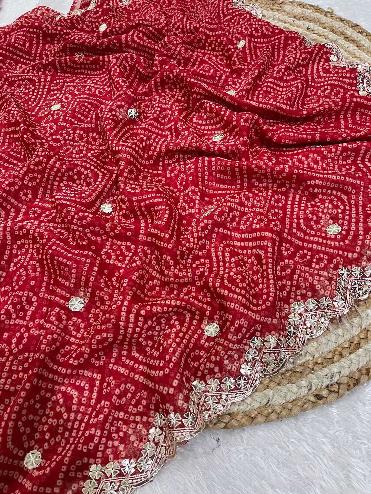 Ynf Fancy KESH725 Ahlina Sarees Wholesale Designer Sarees Gota Patti Sarees Bandhani Sarees Manufacturer- Kapda Export