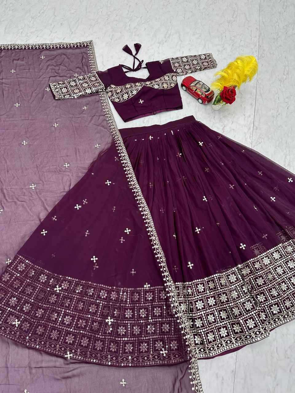 Ynf Faux Georgette KESH497 314 Lehengas Wholesale Wedding Lehenga Georgette Lehenga Sequins Lehenga Manufacturer- Kapda Export