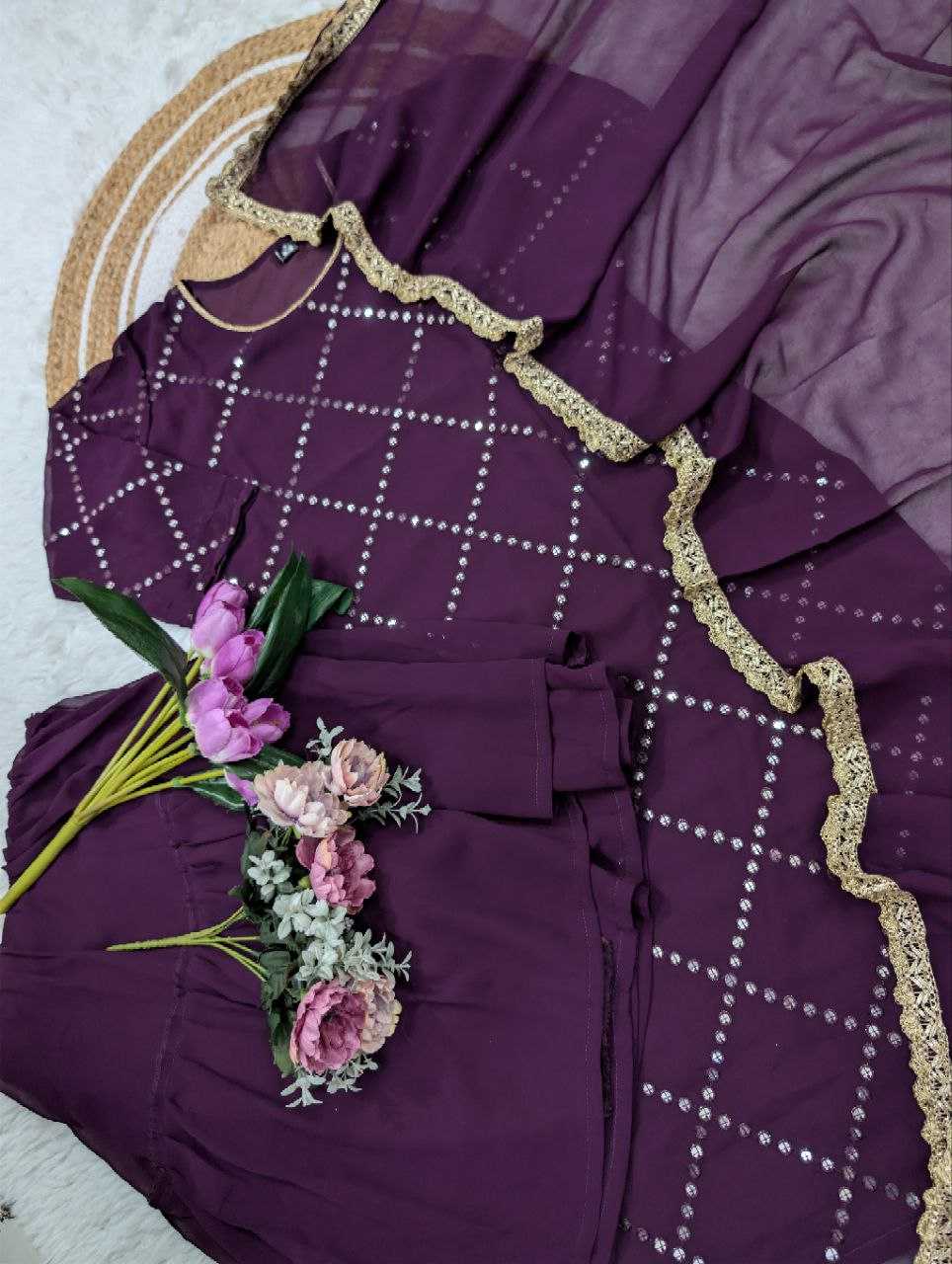 Ynf Faux Georgette KESH529 SUHANI Kurti Wholesale Designer Kurtis Georgette Kurti Embroidered Kurtis Manufacturer- Kapda Export