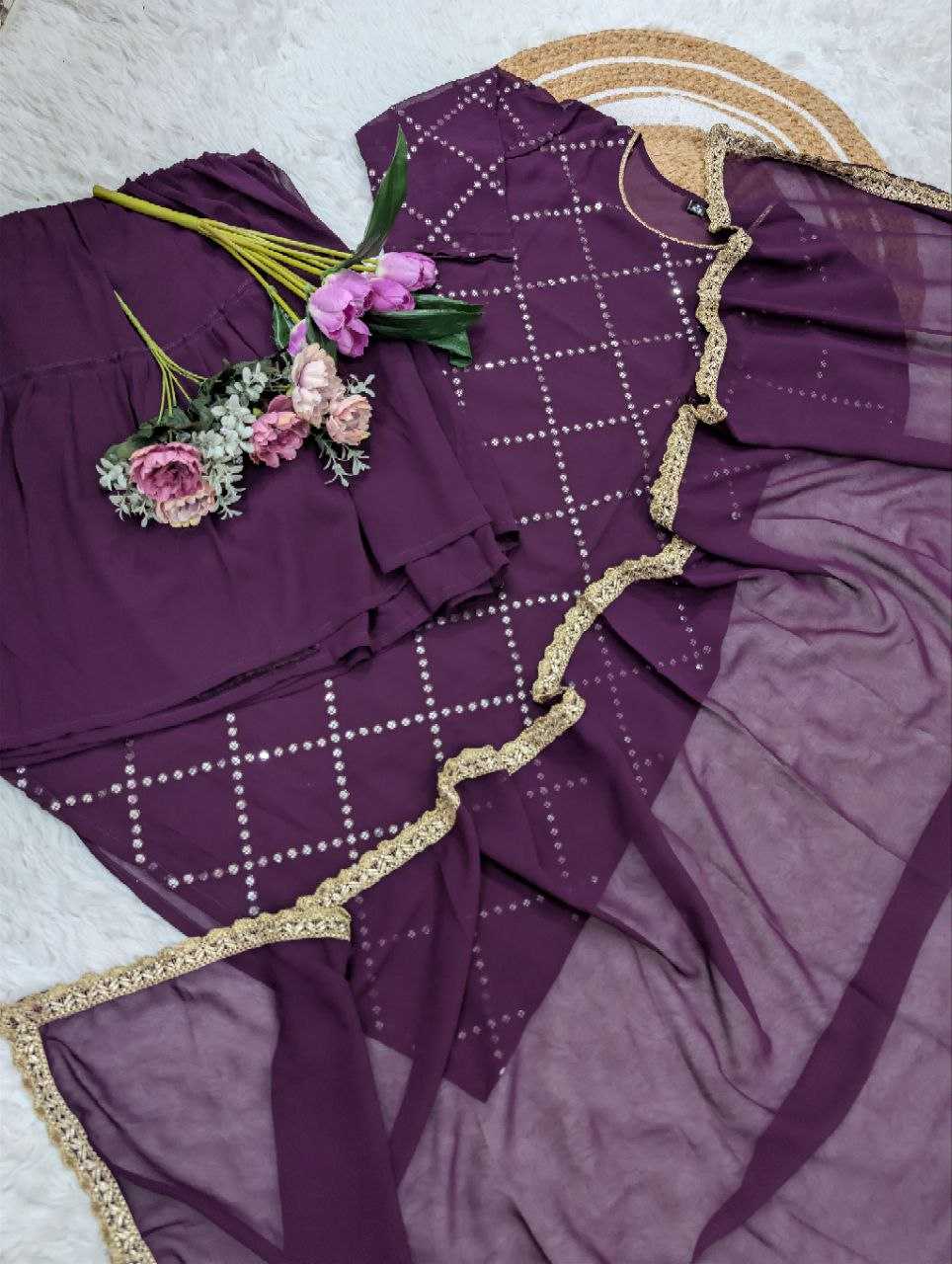 Ynf Faux Georgette KESH529 SUHANI Kurti Wholesale Designer Kurtis Georgette Kurti Embroidered Kurtis Manufacturer- Kapda Export