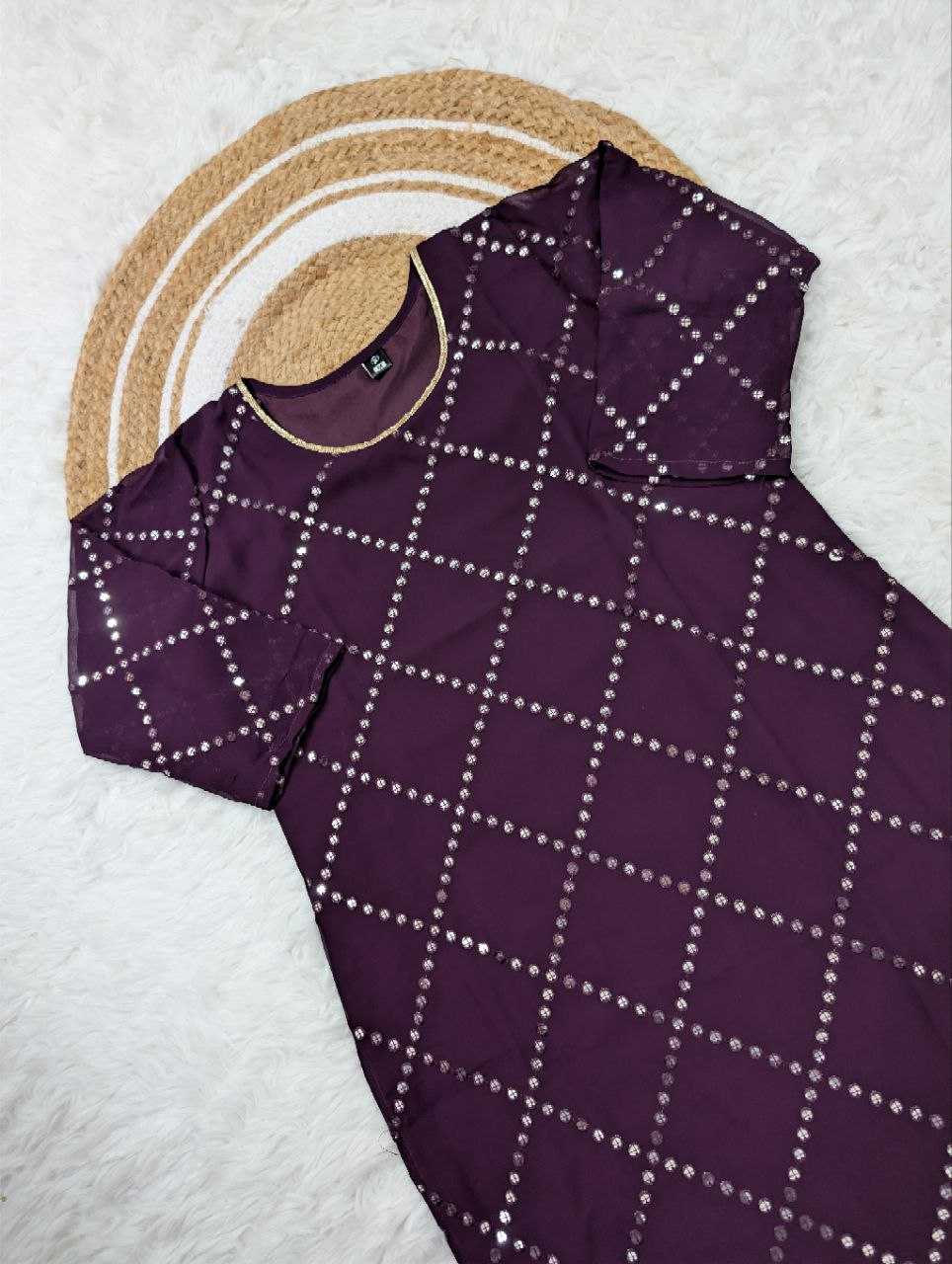 Ynf Faux Georgette KESH529 SUHANI Kurti Wholesale Designer Kurtis Georgette Kurti Embroidered Kurtis Manufacturer- Kapda Export